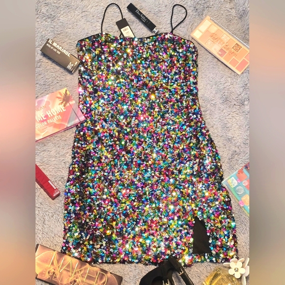 Sequin Mini dress size Medium. - Picture 4 of 5